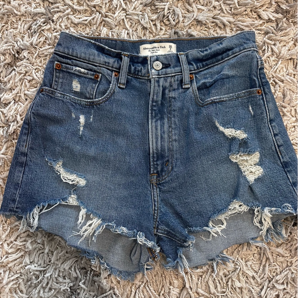 Abercrombie & Fitch High Rise Mom Jean Shorts